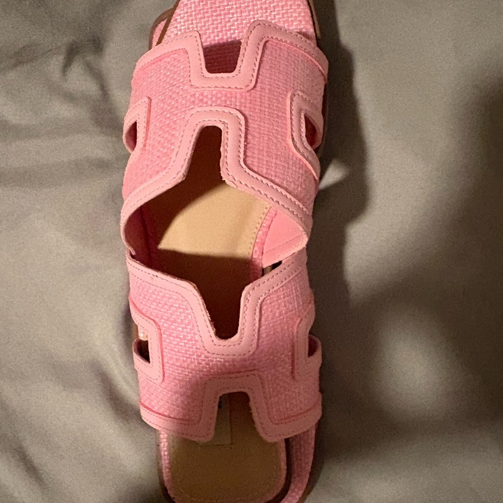 Steven By Steve Madden Pink Textured Slide Sandals